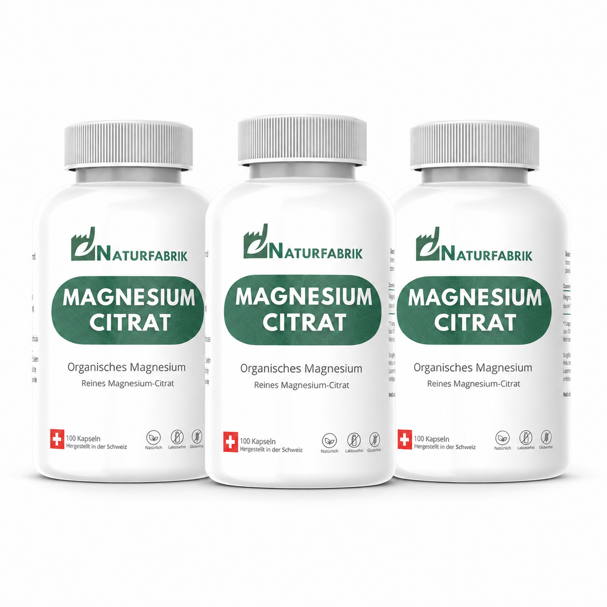 NATURFABRIK Magnesium Citrat Kapseln 300 Stück (3er)