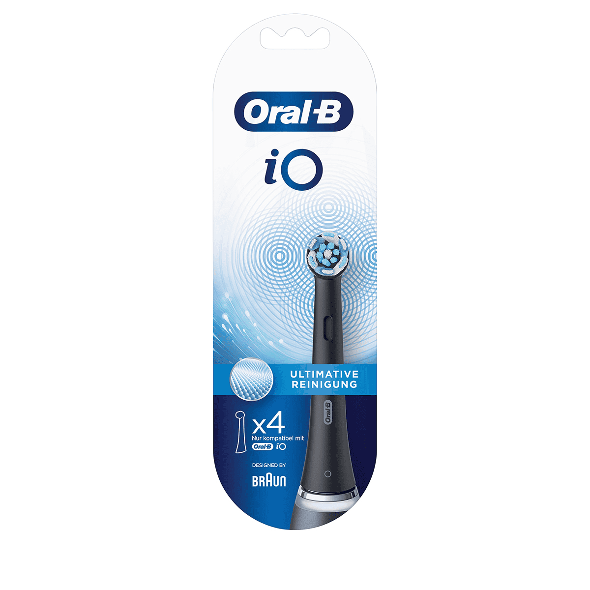 Oral-B iO Ultimative Reinigung Aufsteckbürsten Schwarz, 4 Stück