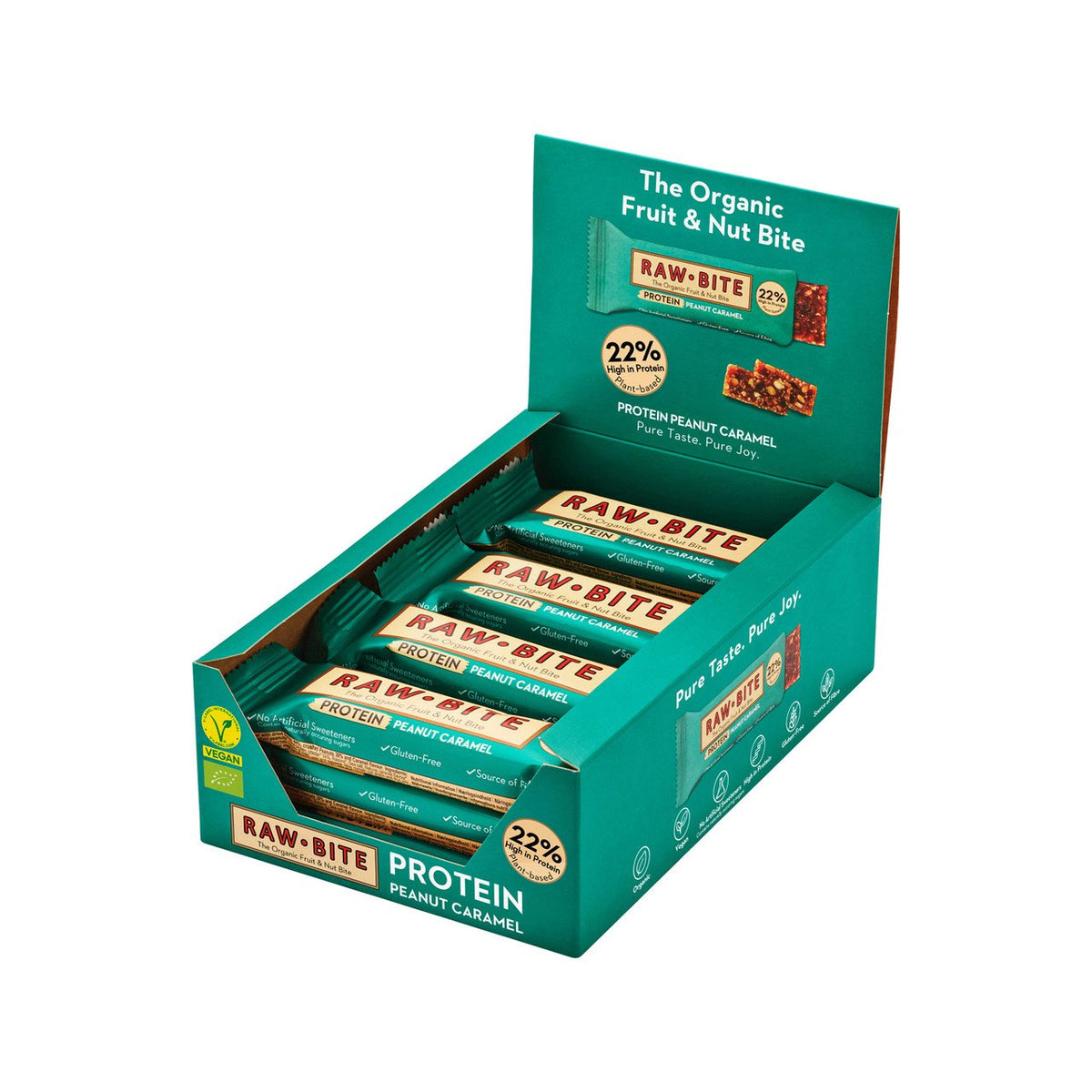 RAWBITE Rohkostriegel Protein Peanut Caramel Bio 45 g