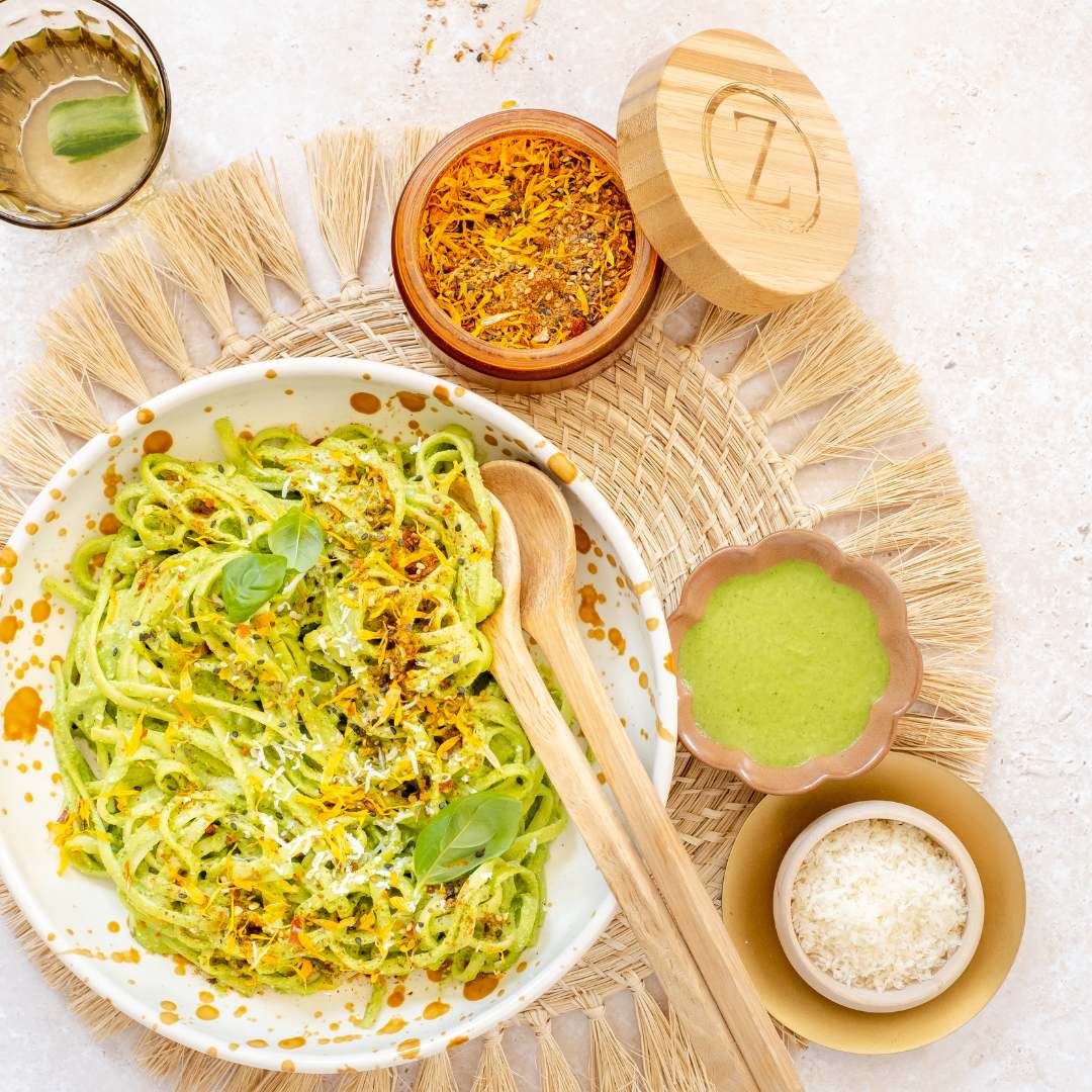 Zauberformel Energie – Gewürztopping auf Pasta