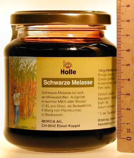 MORGA Schwarze Melasse flÃ¼ssig Glas 450 g