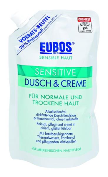 EUBOS Sensitive Dusch + Creme refill 400 ml