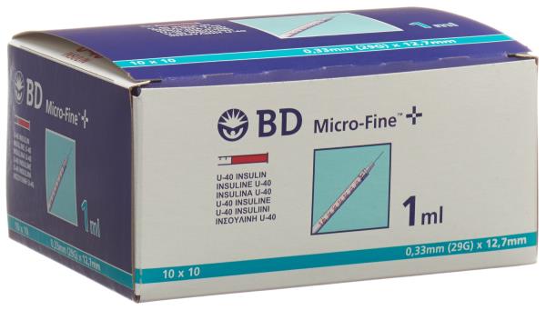 BD MICROFINE+ U40 Insu Spr 100 x 1 ml