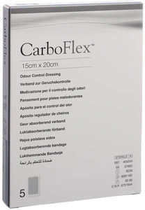 CARBOFLEX Aktivkohle Verband 15x20cm steril 5 Stk