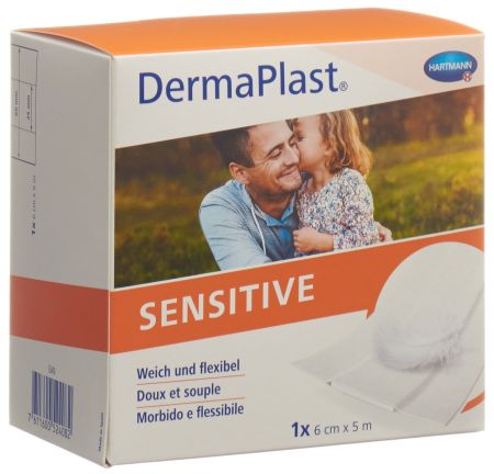 DERMAPLAST SENSITIVE Schnellverb wei 6cmx5m Rolle