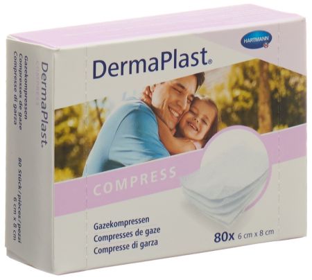 DERMAPLAST Gazekompresse 6x8cm 80 Stk