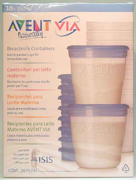 AVENT PHILIPS VIA Muttermilch Becher Set