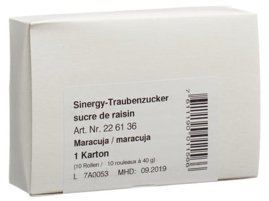SINERGY Traubenzucker Maracuja 10 x 40 g