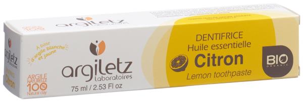 ARGILETZ Zahnpasta Zitrone Bio 75 ml