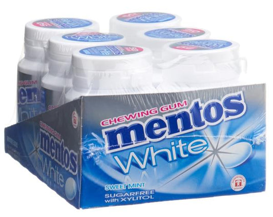 MENTOS Gum White Sweetmint 6 x 75 g