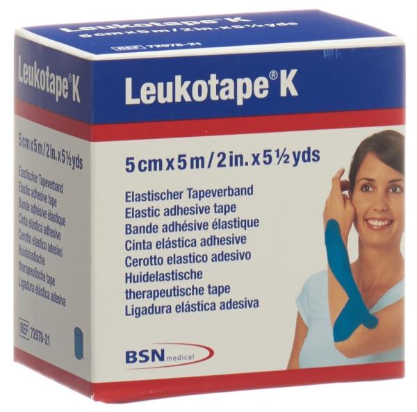 LEUKOTAPE K Pflasterbinde 5mx5cm blau