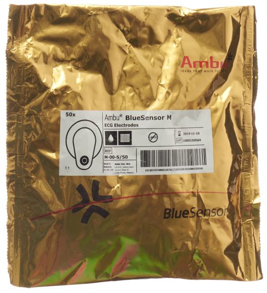AMBU BLUE SENSOR EKG Elekt M Druckknopf 50 Stk