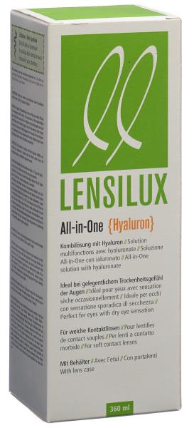LENSILUX All-in-One Hyaluron +Behälter Fl 360 ml