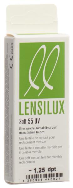 LENSILUX SOFT 55 UV Monatslinse -1.25 weich