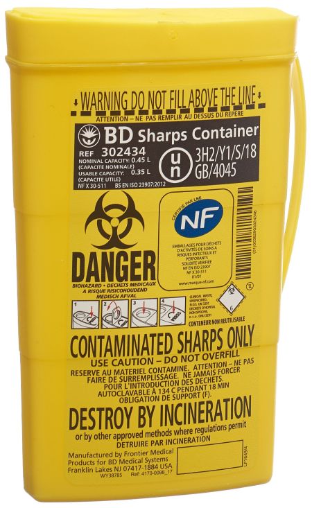 SHARPS Container Entsorgungssystem 0.45l