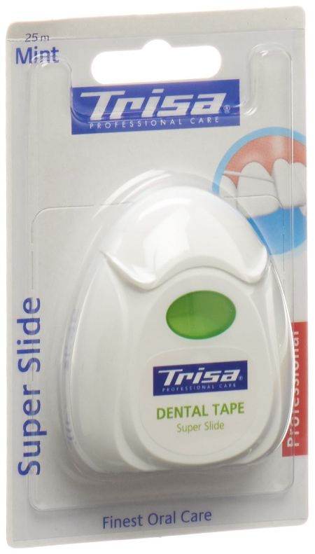 TRISA Zahnseide Super Slide 25m mint Xylitol
