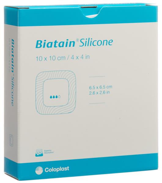 BIATAIN Silicone Schaumv 10x10cm selbsth 10 Stk