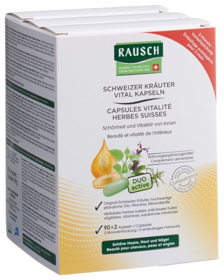 RAUSCH Schweizer Kräuter Vital Kapseln 3 Monats-Pa