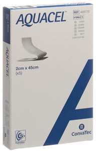 AQUACEL Hydrofiber Tamponaden 2x45cm 5 Stk