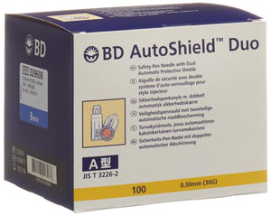 BD AUTOSHIELD DUO Sicherheit-Pen-Nadel 8mm 100 Stk