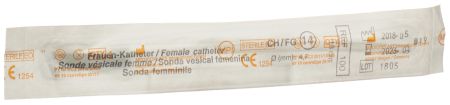 QUALIMED Frauenkatheter CH14 18cm PVC st