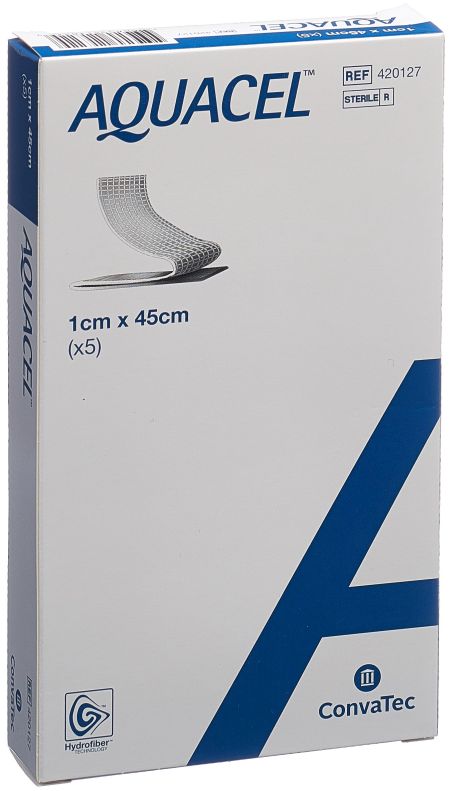 AQUACEL Hydrofiber Tamponaden 1x45cm sta Fas 5 Stk
