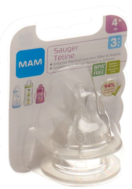 MAM Sauger 3 4+m 2 Stk