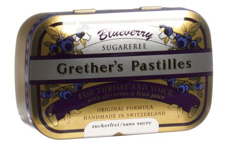 GRETHERS Blueberry Pastillen ohne Zucker 110 g