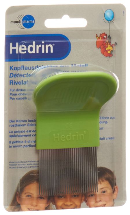 HEDRIN Kopflausdetektor aus Metall Lauskamm