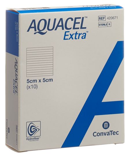 AQUACEL EXTRA Hydrofiber Verb 5x5cm (a) 10 Stk