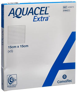 AQUACEL EXTRA Hydrofiber Verb 15x15cm (a) 5 Stk