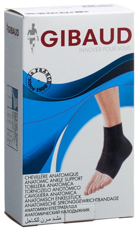 GIBAUD Sprunggelenkbandage anatom Gr2 21-25cm schw