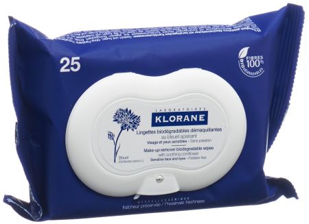 KLORANE Bleuet AbschminktÃ¼cher abbaubar 25 Stk