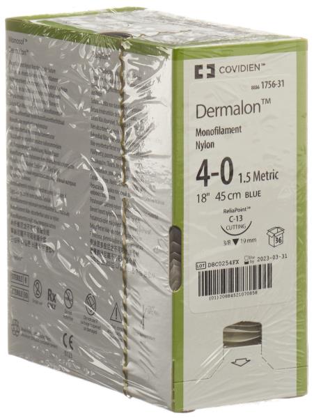 DERMALON 45cm blau 4-0 C-13 36 Stk