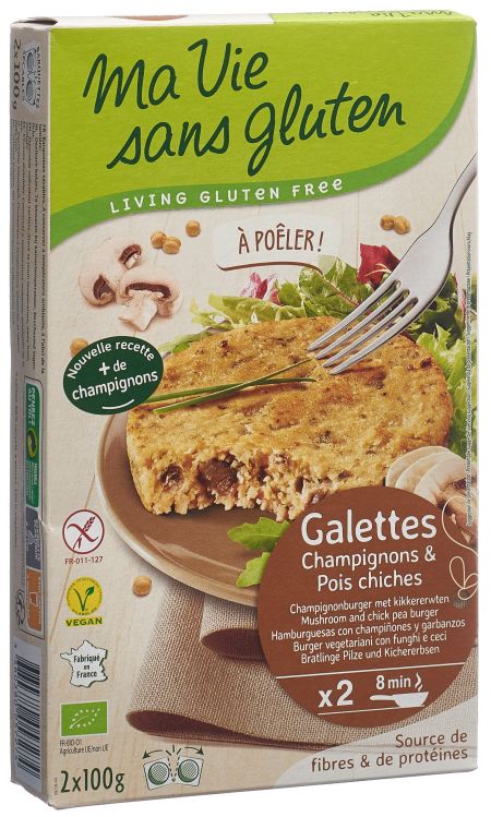 MA VIE S GLUT Bratlinge Pilze-Kichererbs 2 x 100 g