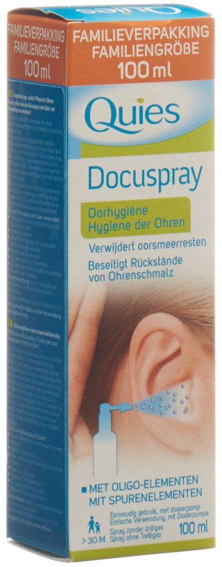 QUIES Docuspray Hygiene der Ohren 100 ml