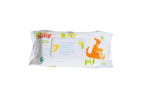 NUBY All Naturals Baby-Feuchttücher antibak 80 Stk