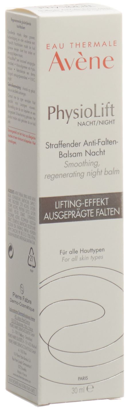 AVENE PhysioLift Nacht Straffender Balsam 30 ml