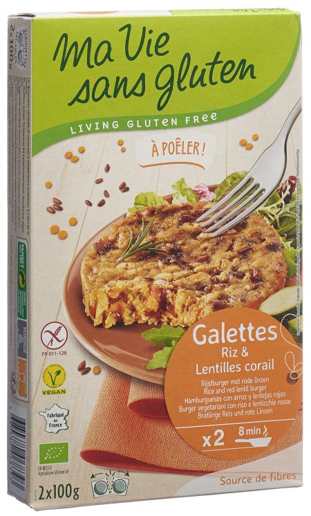 MA VIE S GLUT Bratlinge Reis-Rote Linsen 2 x 100 g