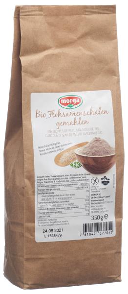 MORGA Flohsamenschalen gemahlen glutenfr Bio 350 g