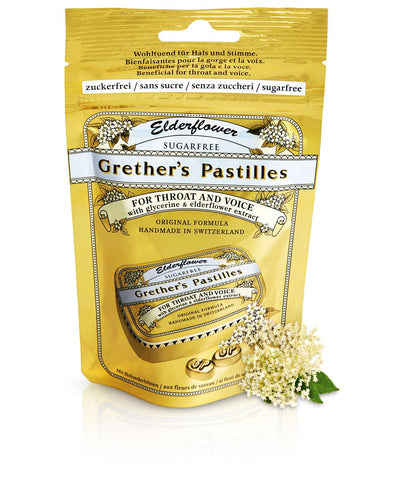 GRETHERS Elderflower Pastillen ohne Zucker refill Btl 100 g - DrogerieMarkt24