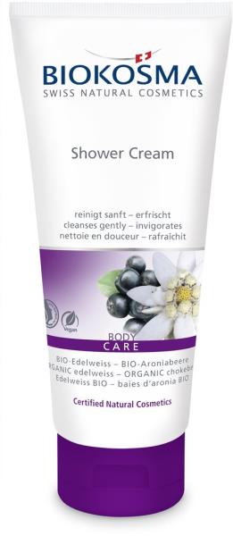 BIOKOSMA Shower Cream BIO-Edelweiss Aronia 200 ml