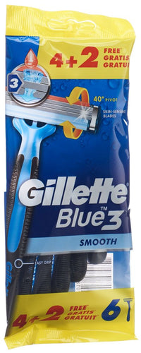 GILLETTE Blue 3 Smooth Einwegrasierer 6 Stk