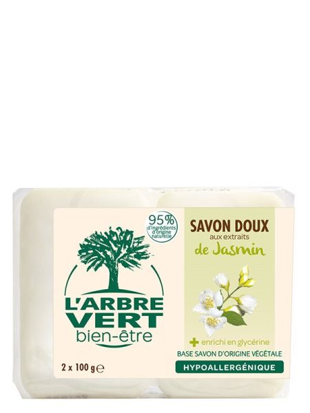 L'ARBRE VERT Ã–ko Seife Bio Jasmin Fr 2 x 100 g