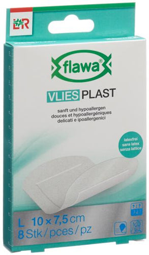 FLAWA Vlies Plast Pflasterstrips 7.5x10cm 8 Stk