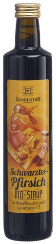 SONNENTOR Schwarztee-Pfirsich Sirup 500 ml
