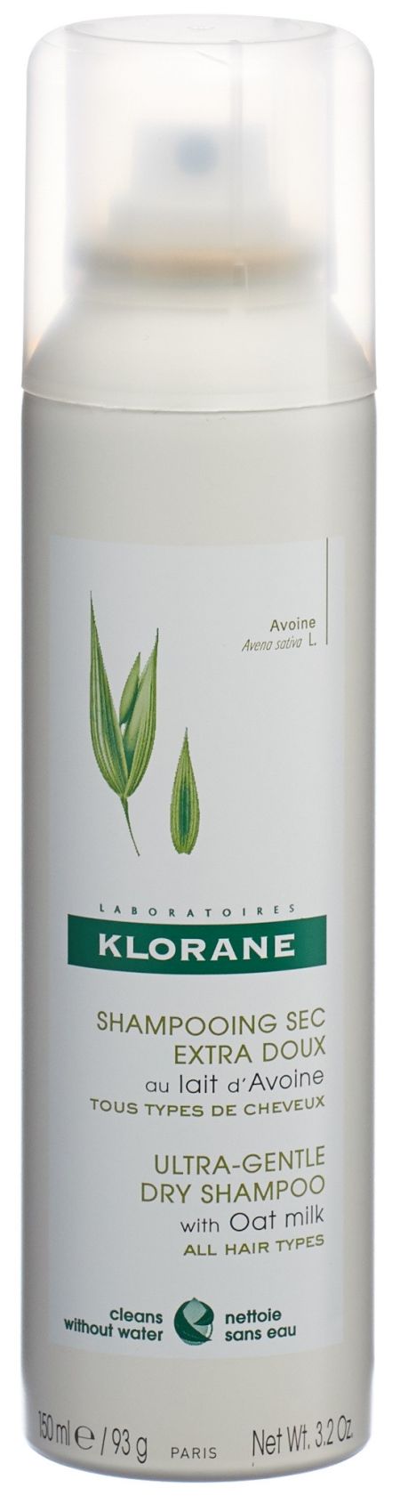 KLORANE Trockenshampoo Hafermilch Spr 150 ml