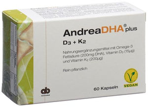 ANDREADHA plus Omega-3 Vit D3+K2 Kaps vegan 60 Stk
