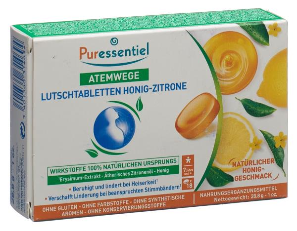 PURESSENTIEL Lutschtabletten Honig-Zitrone 18 Stk