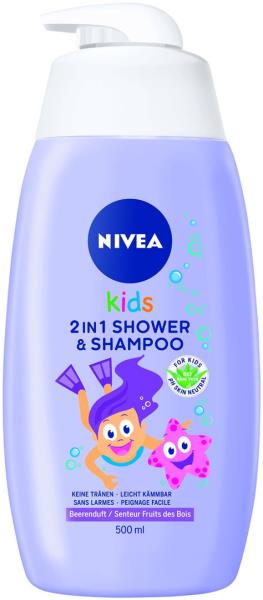NIVEA Kids 2in1 Shower & Shampoo Girl 500 ml